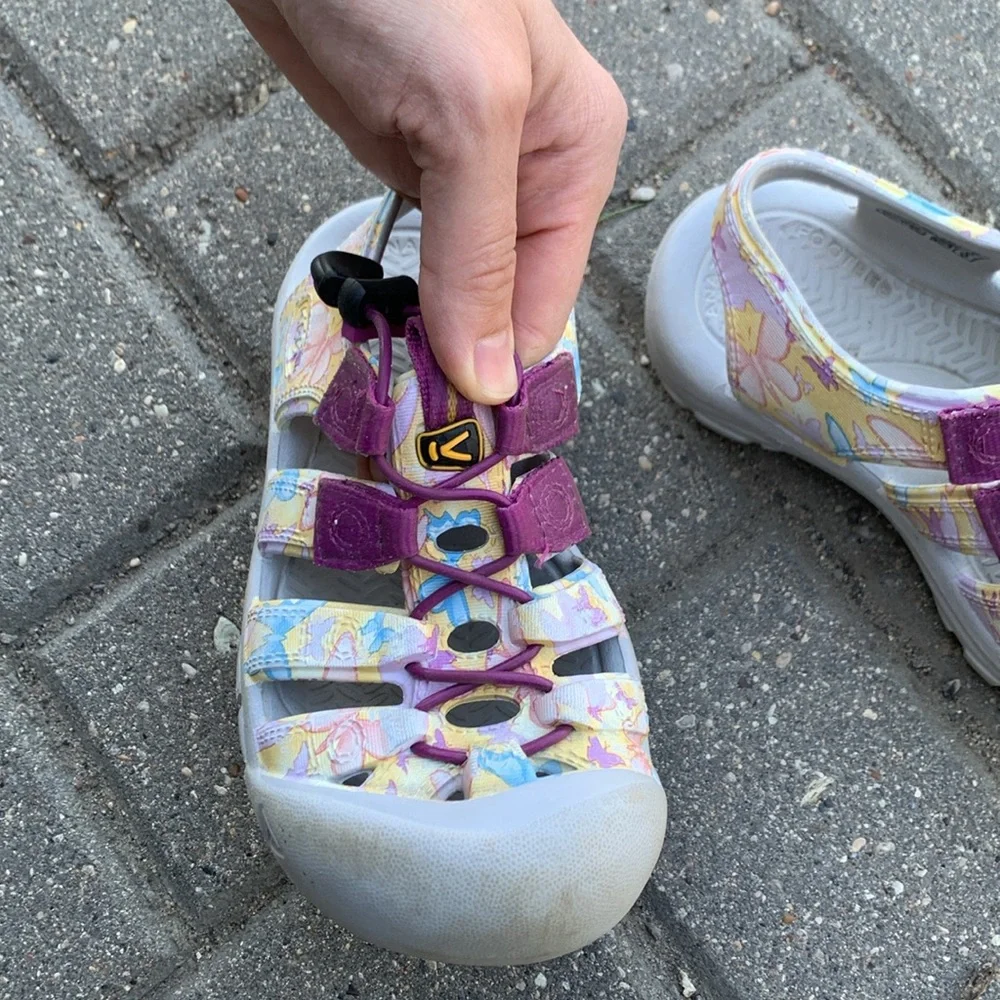 Keen Kids Closed-Toe Sandals in Purple and Pastel Multi